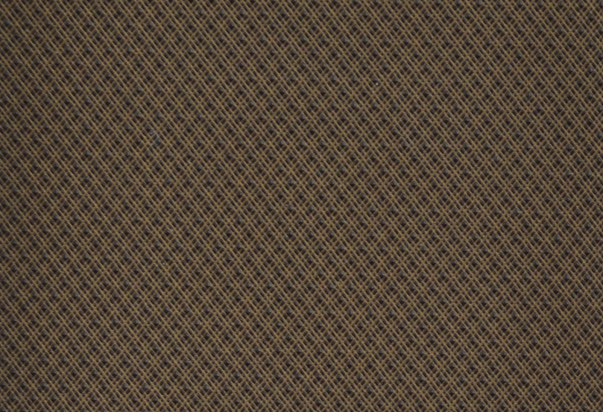 A close-up of a textured pattern featuring small black intersecting lines forming diamond shapes on a brown background, creating a visually dense and intricate design.